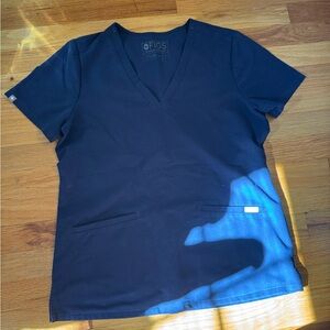 Figs Navy Blue Scrub Top